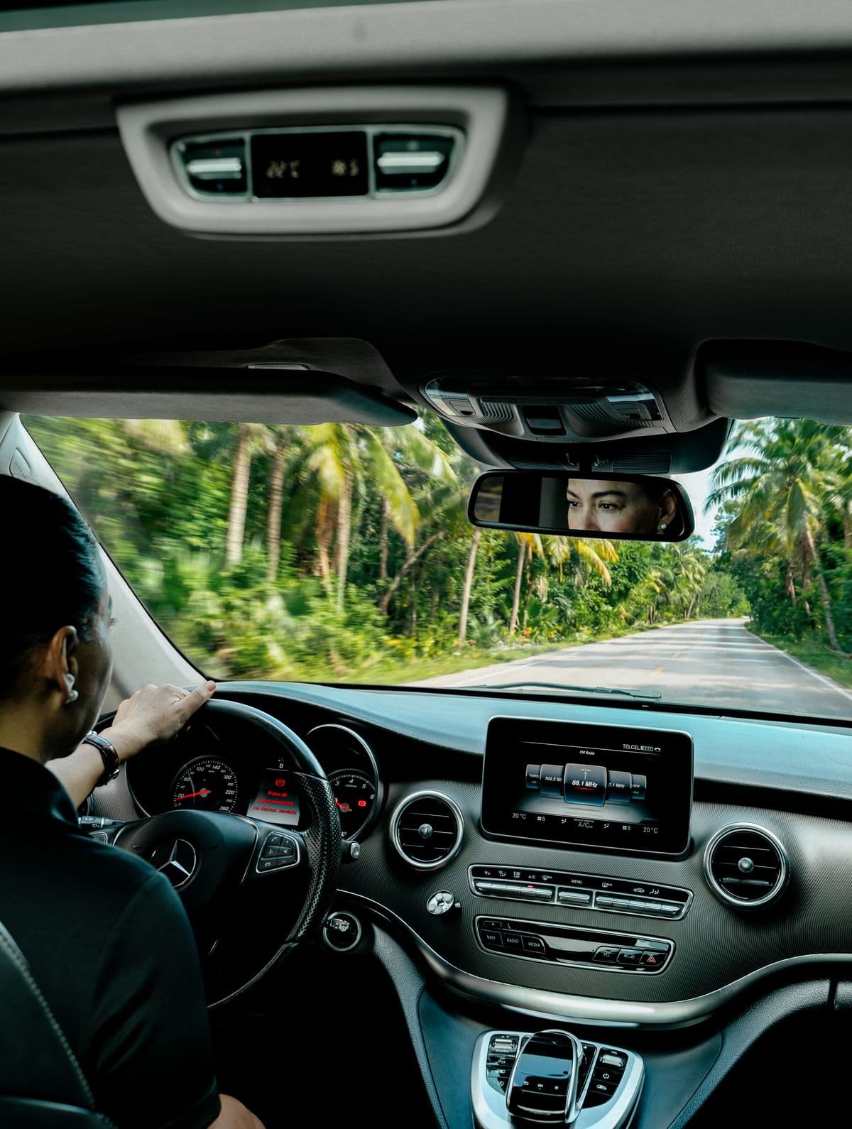 Driving through the Riviera Maya jungle